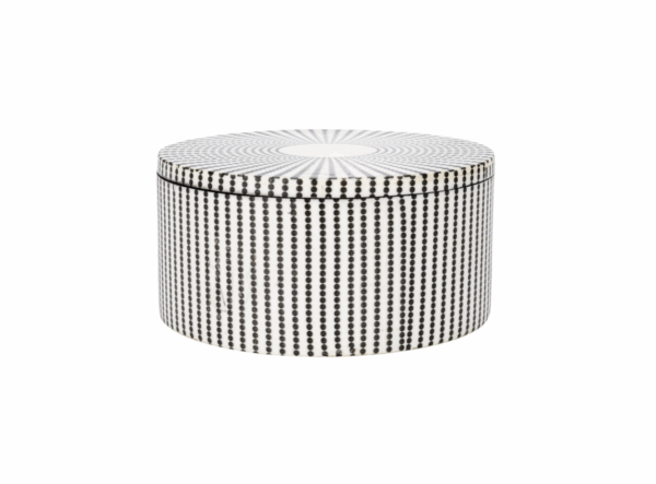 Black and Cream Round Box